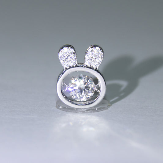 【MST Jewelry】（dancing rabbit）S925 sterling silver moissanite 0.5CT customized necklace